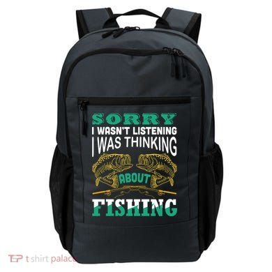 Thinking About Fishing Funny Backpack