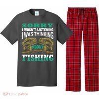 Thinking About Fishing Funny Pajama Set thumb 0