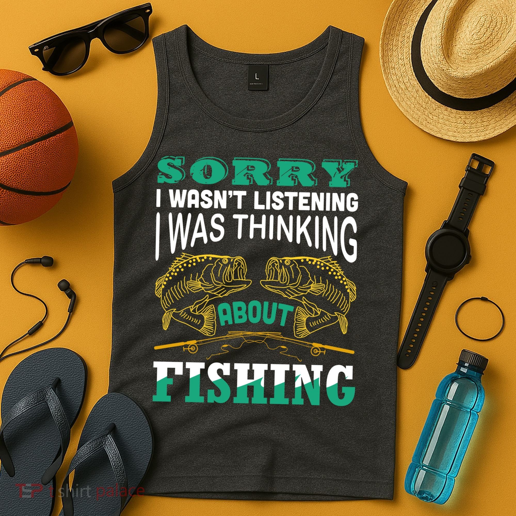 Thinking About Fishing Funny Tank Top