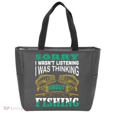 Thinking About Fishing Funny Tote Bag