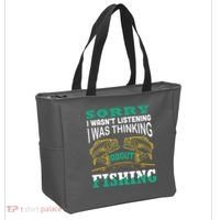 Thinking About Fishing Funny Tote Bag thumb 2