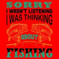 Thinking About Fishing Funny Santa Hat thumb 1