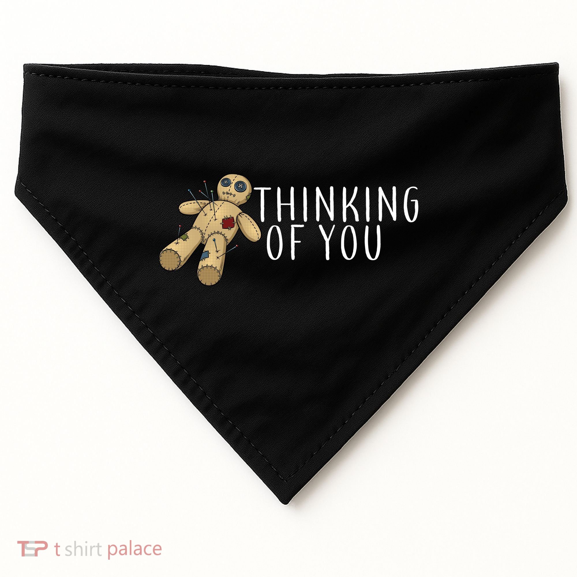Thinking of You Voodoo Doll USA-Made Doggie Bandana
