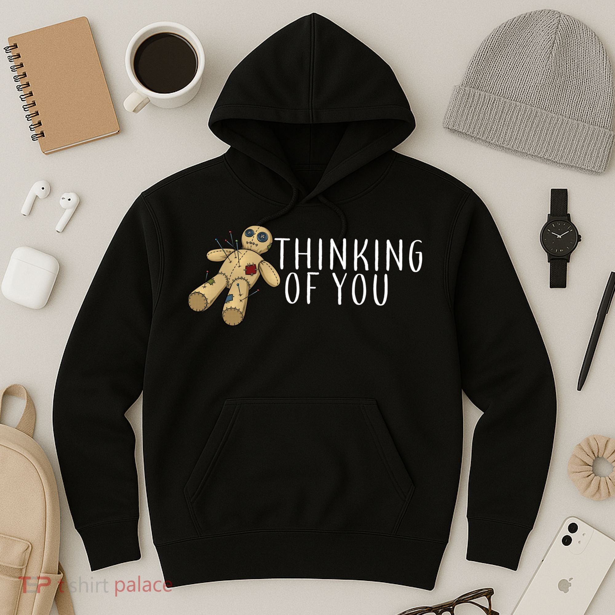Thinking of You Voodoo Doll Hoodie