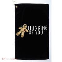 Thinking of You Voodoo Doll Golf Towel thumb 0