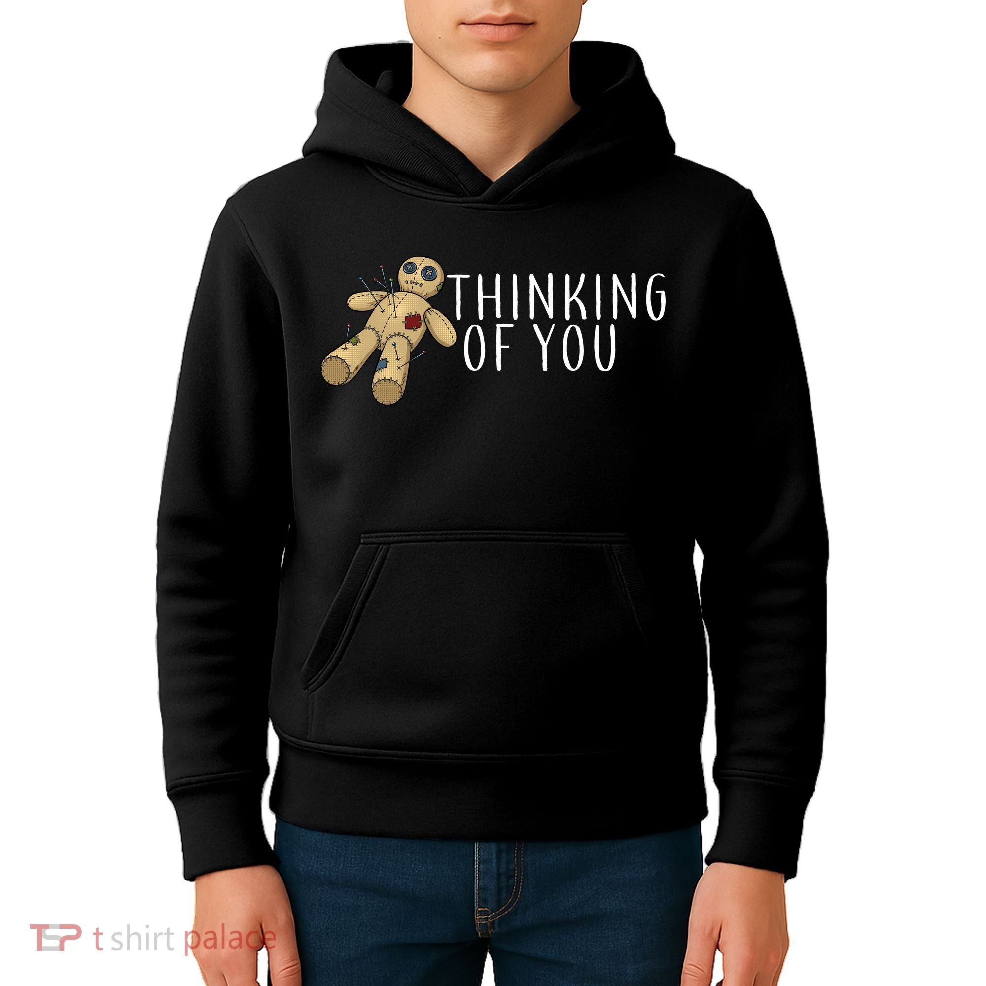 Thinking of You Voodoo Doll Kids Hoodie