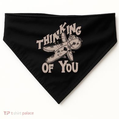 Thinking Of You Voodoo Doll Funny USA-Made Doggie Bandana