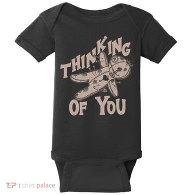 Thinking Of You Voodoo Doll Funny Baby Bodysuit