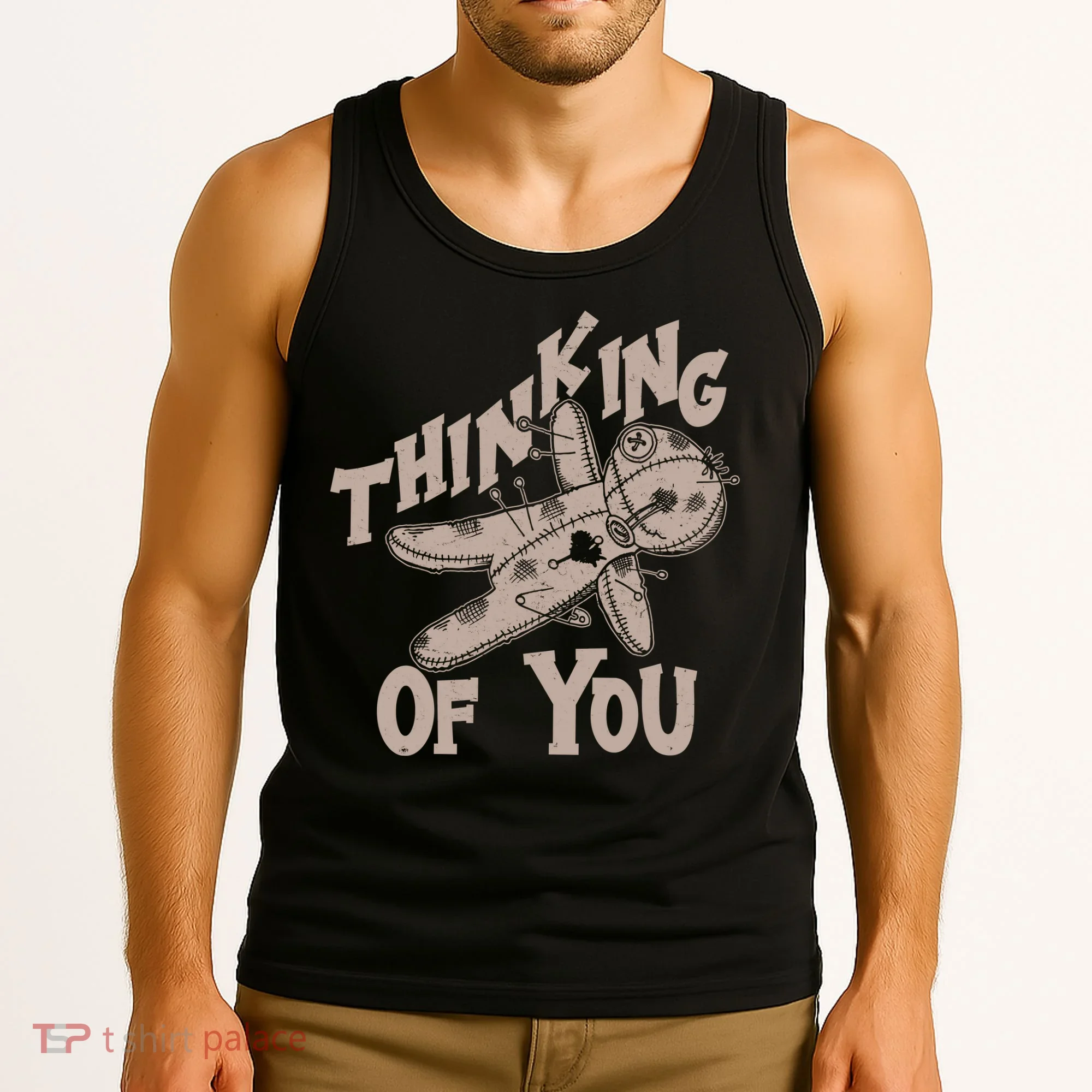 Thinking Of You Voodoo Doll Funny Tank Top