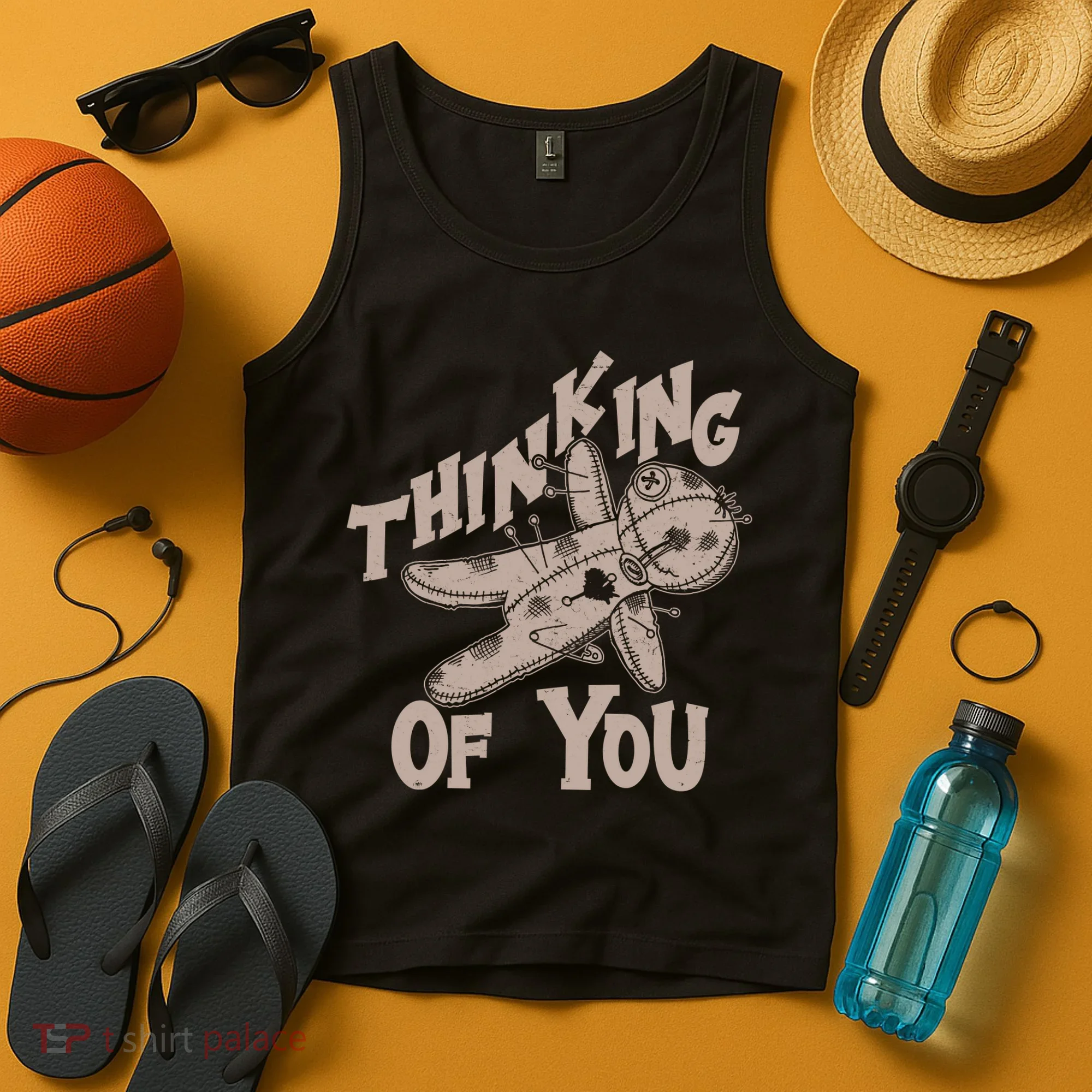 Thinking Of You Voodoo Doll Funny Tank Top