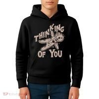Thinking Of You Voodoo Doll Funny Kids Hoodie thumb 4