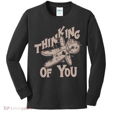 Thinking Of You Voodoo Doll Funny Kids Long Sleeve Shirt