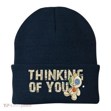 Thinking Of You Voodoo Doll Funny Meme Beanie