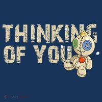 Thinking Of You Voodoo Doll Funny Meme Women's Hoodie thumb 2