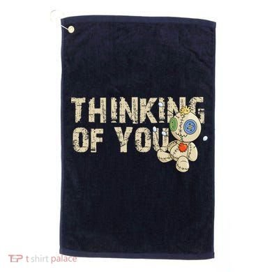 Thinking Of You Voodoo Doll Funny Meme Golf Towel