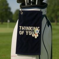Thinking Of You Voodoo Doll Funny Meme Golf Towel thumb 2