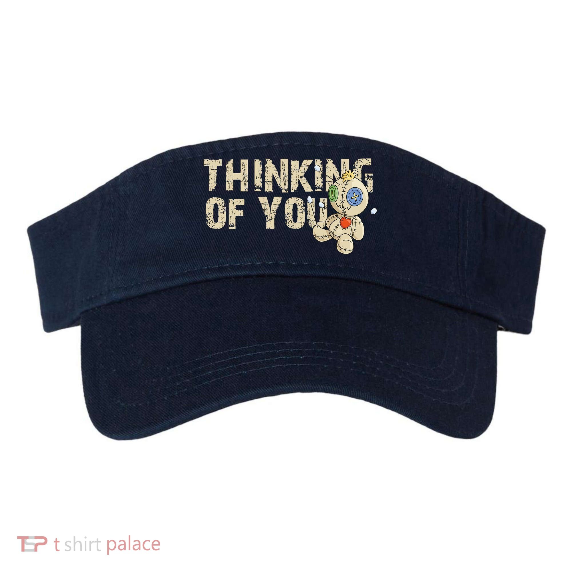 Thinking Of You Voodoo Doll Funny Meme Visor