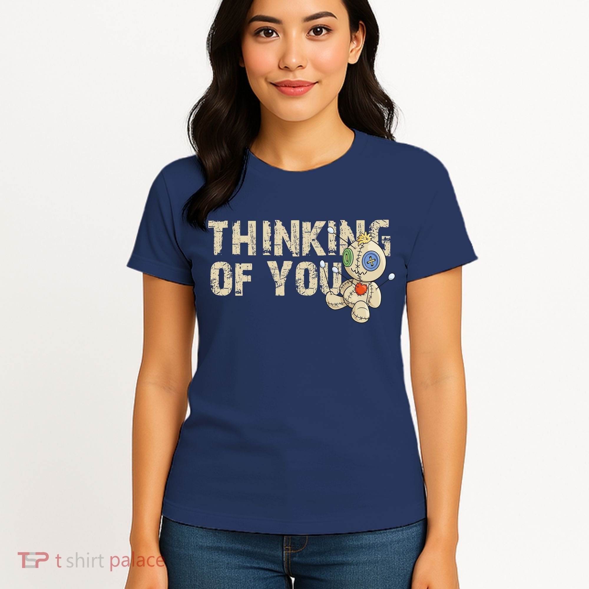 Thinking Of You Voodoo Doll Funny Meme Women's T-Shirt