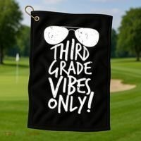 Third Grade Vibes Only Golf Towel thumb 1