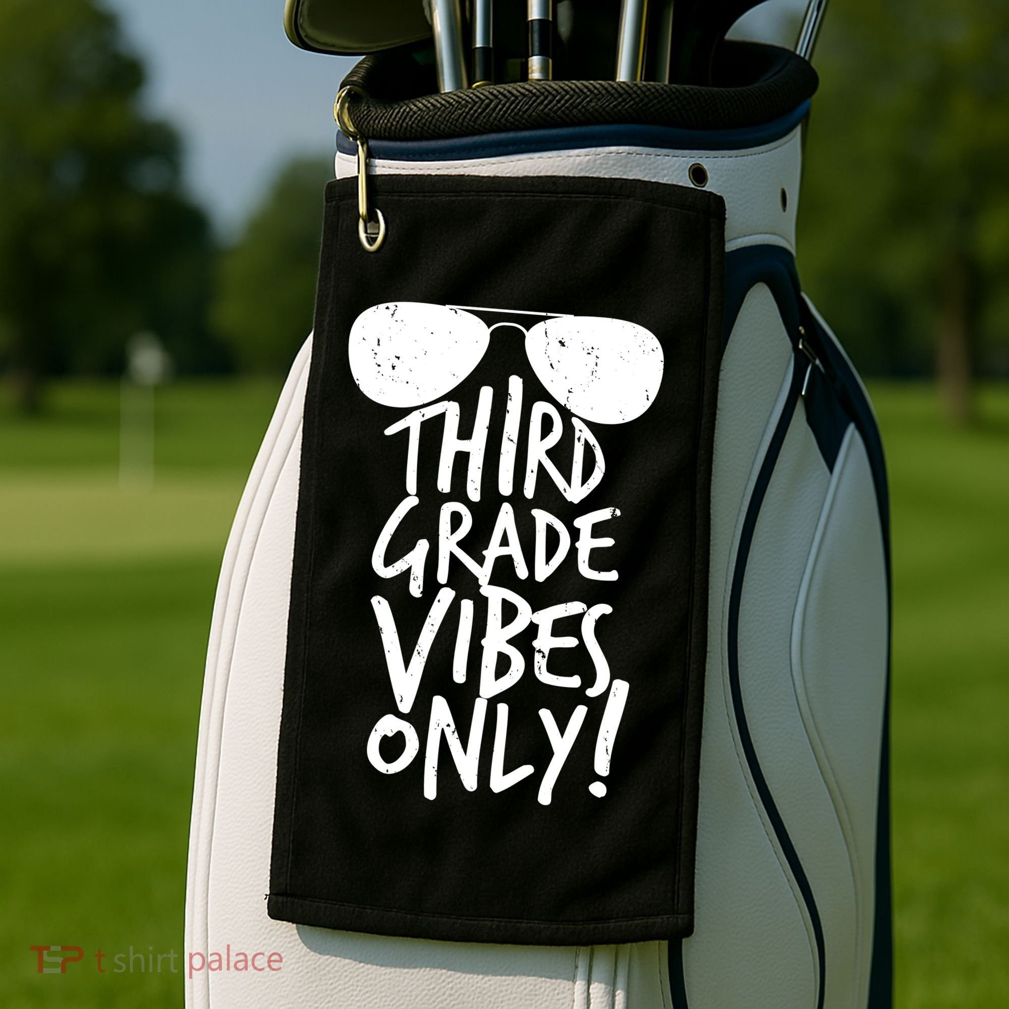 Third Grade Vibes Only Golf Towel