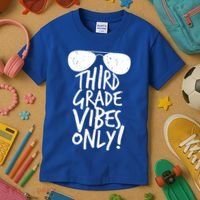 Third Grade Vibes Only Kids T-Shirt thumb 3