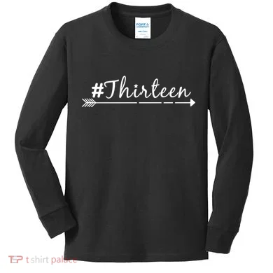#Thirteen Arrow Kids Long Sleeve Shirt
