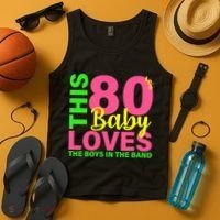 This 80's Baby Loves The Boys In The Band Tank Top thumb 4