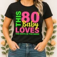 This 80's Baby Loves The Boys In The Band Women's T-Shirt thumb 2
