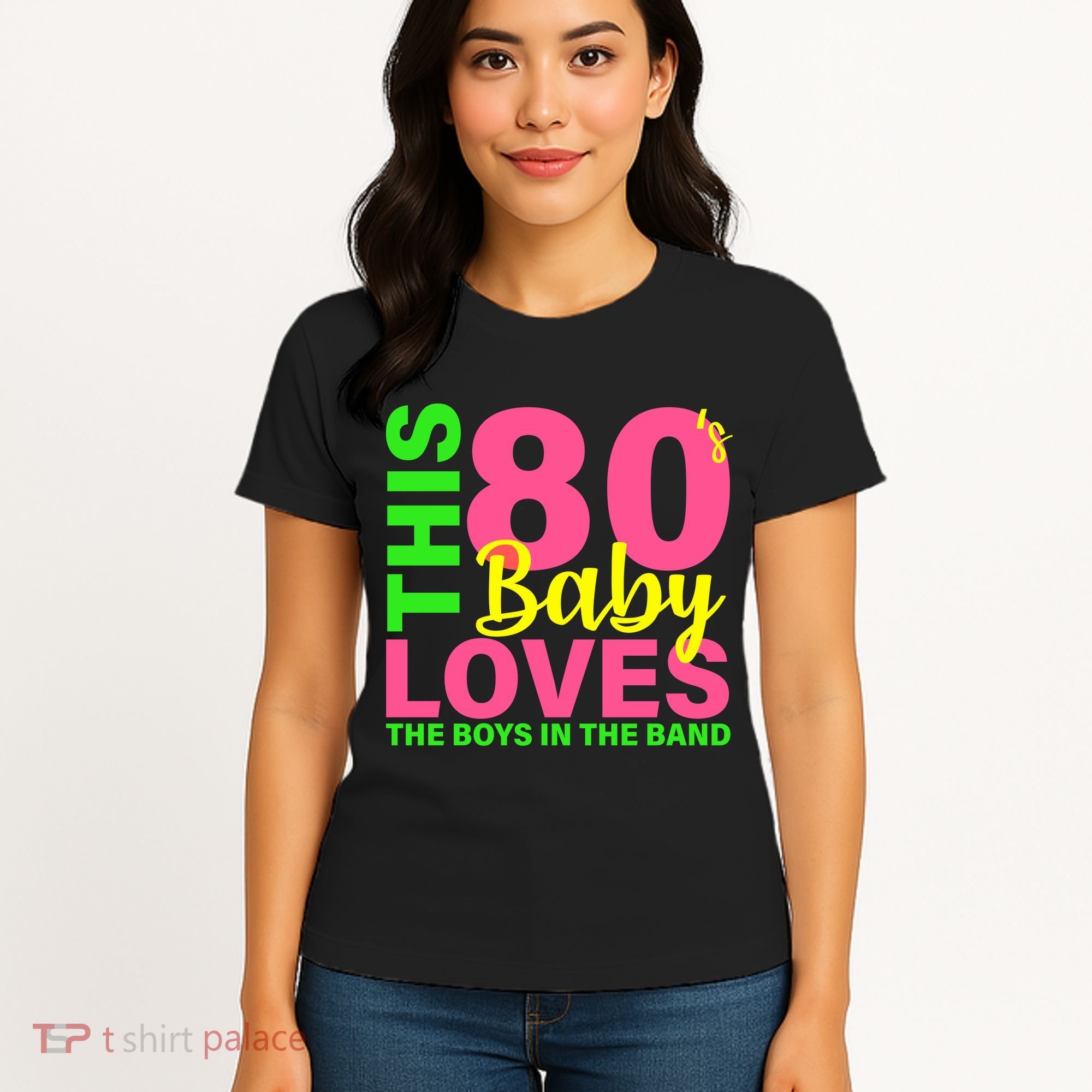 This 80's Baby Loves The Boys In The Band Women's T-Shirt