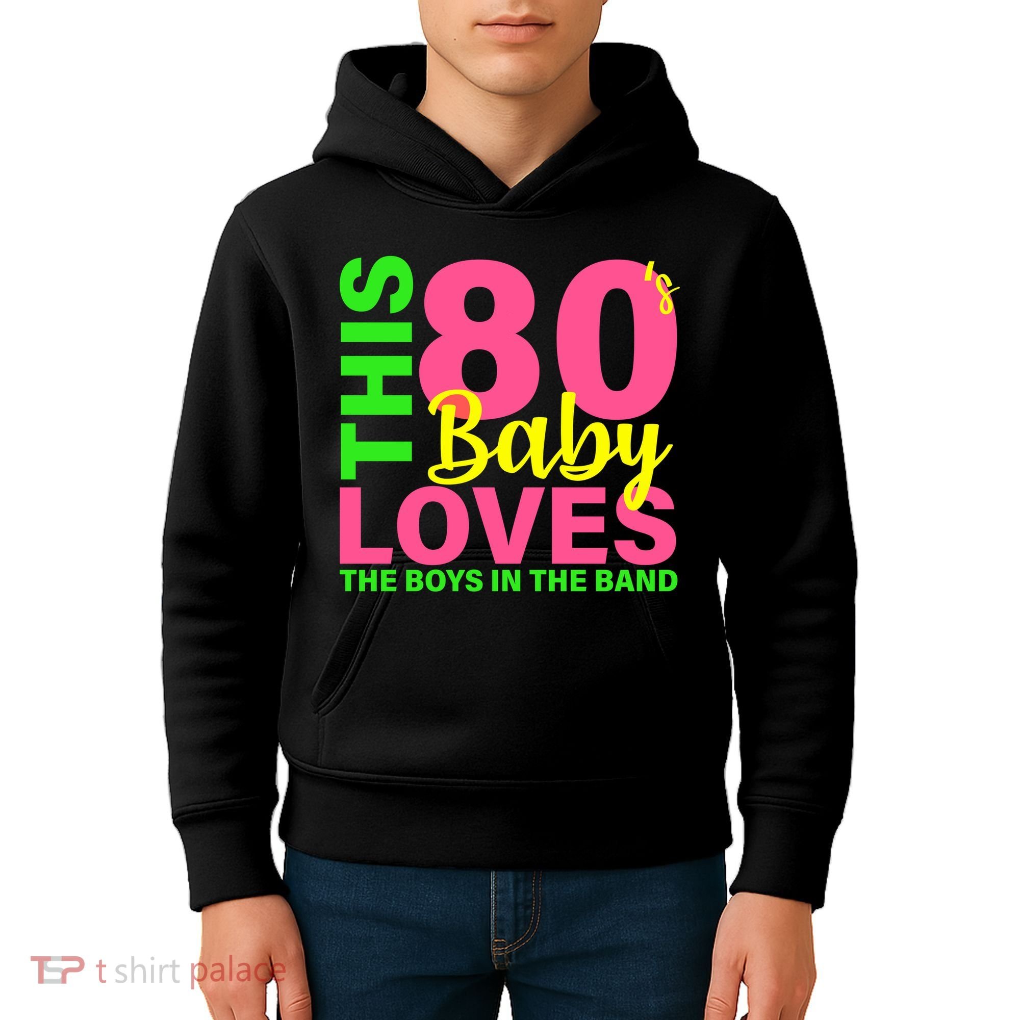 This 80's Baby Loves The Boys In The Band Kids Hoodie