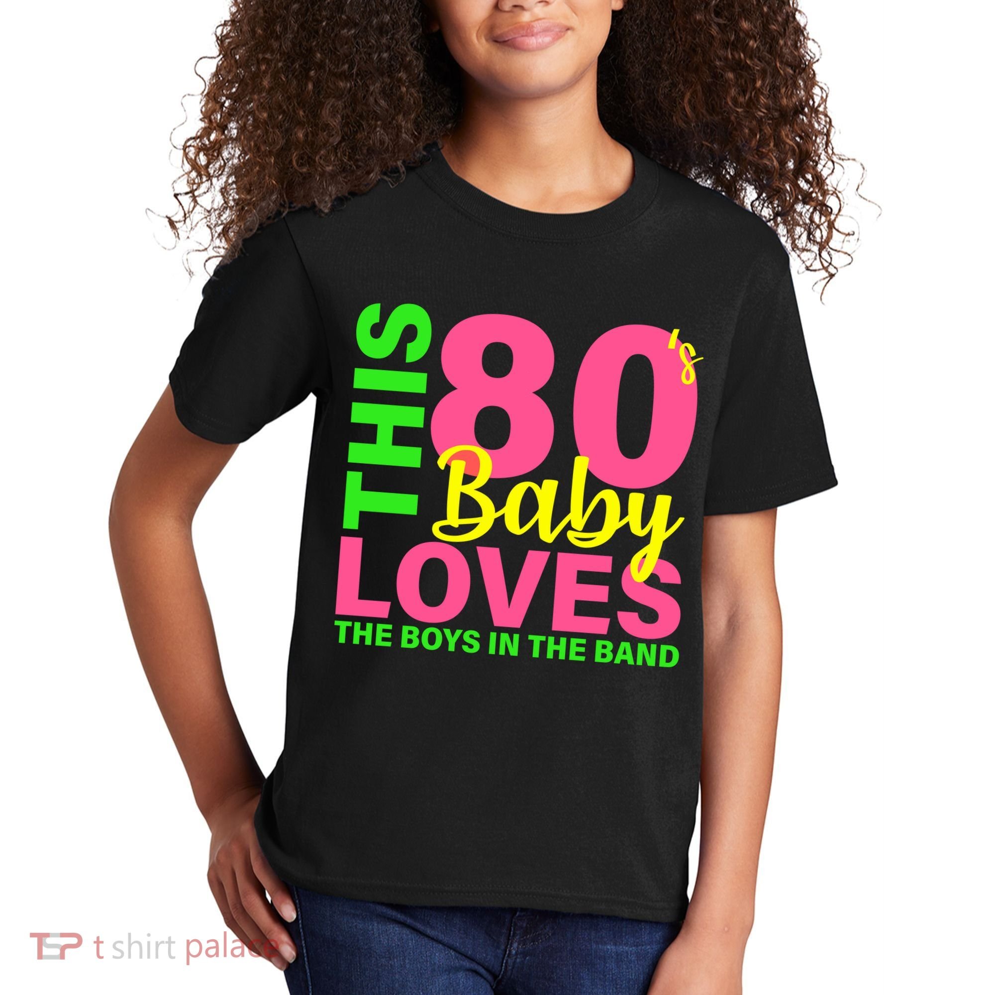 This 80's Baby Loves The Boys In The Band Kids T-Shirt