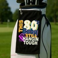 This 80's Baby Still Hangin Tough 1980s Rock Golf Towel thumb 2