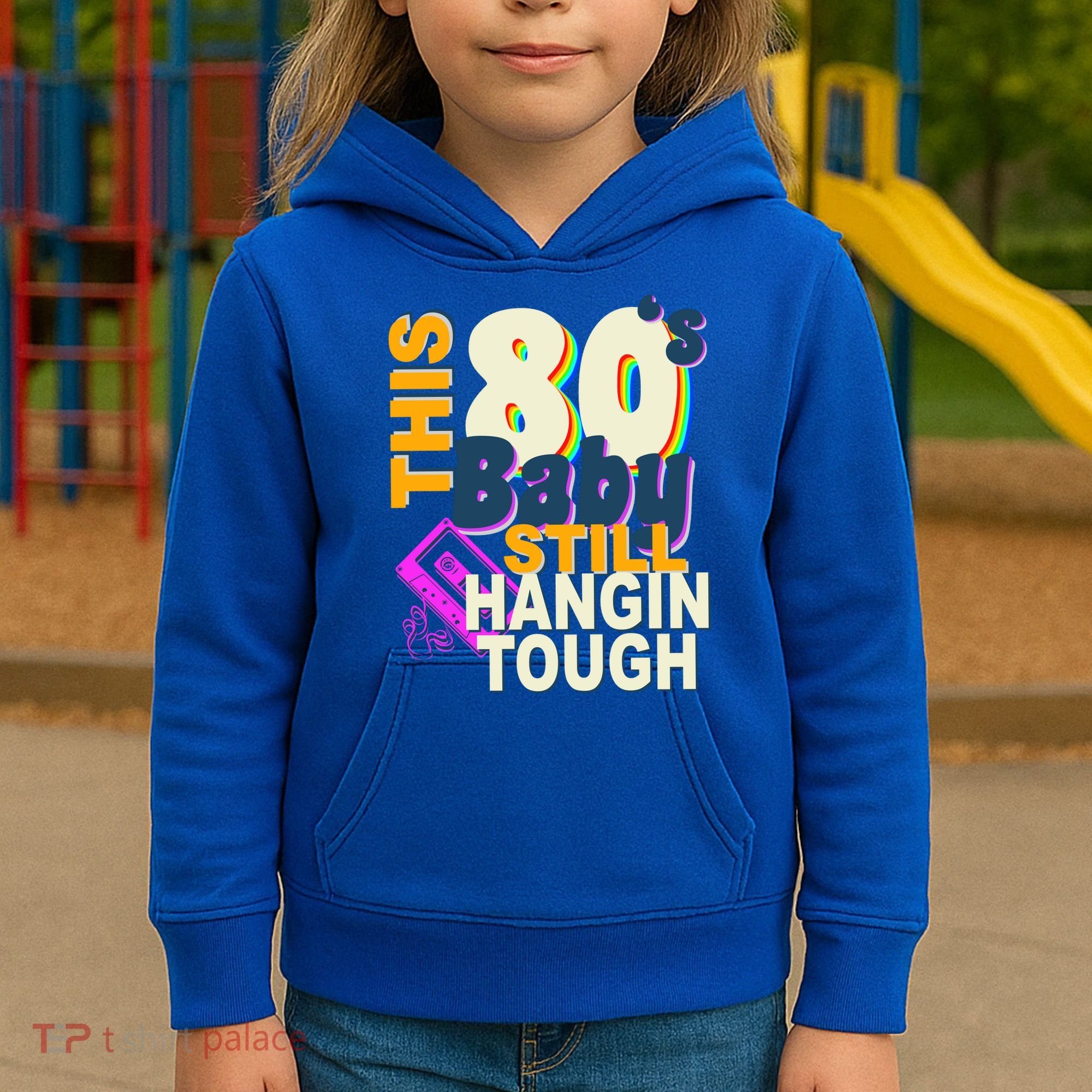 This 80's Baby Still Hangin Tough 1980s Rock Kids Hoodie