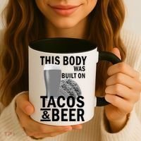 This Body Was Built On Tacos & Beer Coffee Mug thumb 3