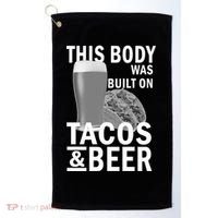 This Body Was Built On Tacos & Beer Golf Towel thumb 0