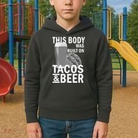 This Body Was Built On Tacos & Beer Kids Hoodie thumb 2