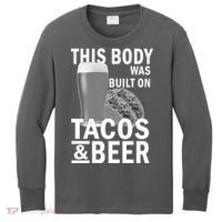 This Body Was Built On Tacos & Beer Kids Long Sleeve Shirt thumb 0