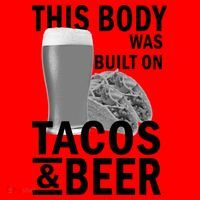This Body Was Built On Tacos & Beer Santa Hat thumb 1