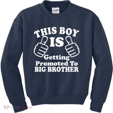 This Boy is Getting Promoted To Big Brother Kids Sweatshirt