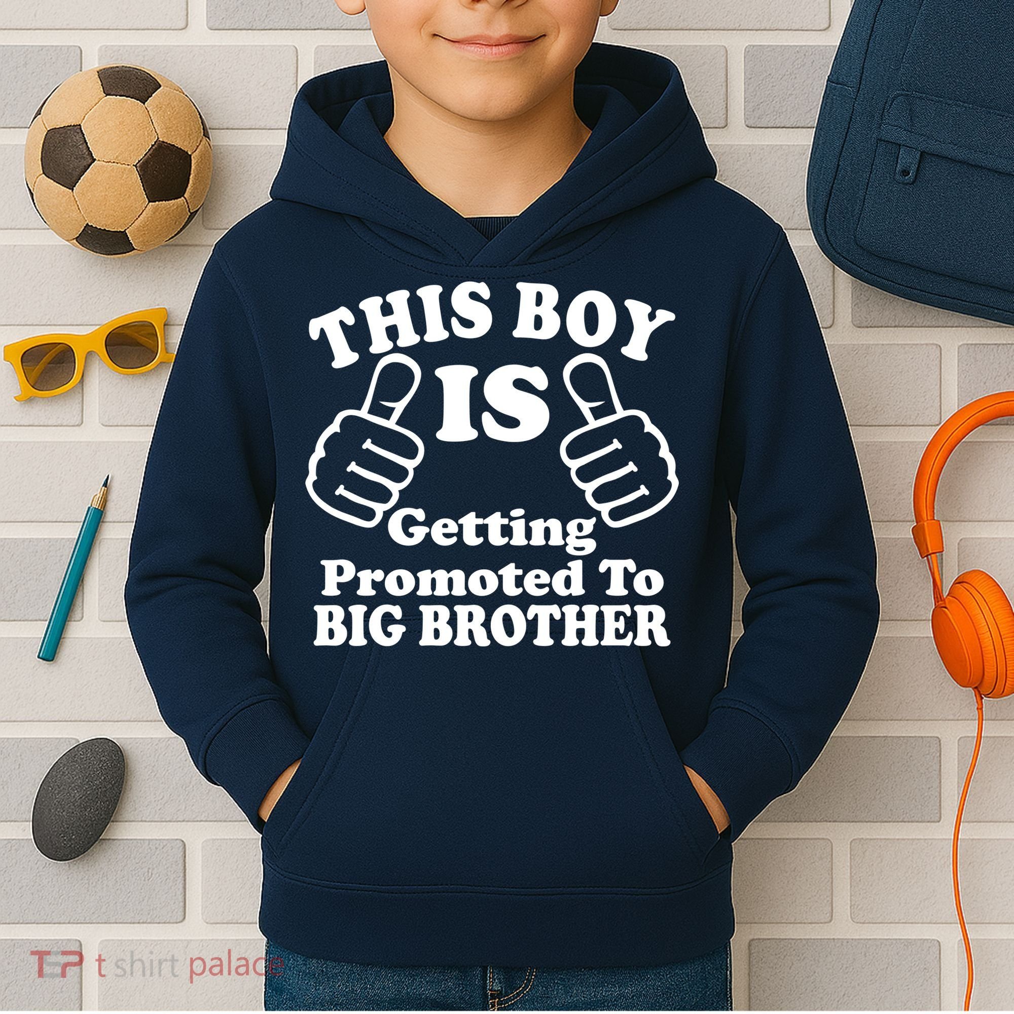This Boy is Getting Promoted To Big Brother Kids Hoodie