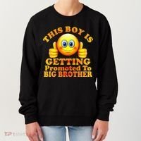 This Boy is Getting Promoted To Big Brother Smiley Emoji Women's Sweatshirt thumb 0