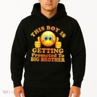 This Boy is Getting Promoted To Big Brother Smiley Emoji Hoodie thumb 2