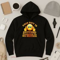 This Boy is Getting Promoted To Big Brother Smiley Emoji Hoodie thumb 3