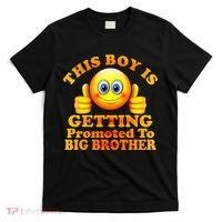 This Boy is Getting Promoted To Big Brother Smiley Emoji T-Shirt thumb 0