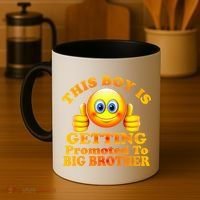 This Boy is Getting Promoted To Big Brother Smiley Emoji Coffee Mug thumb 4