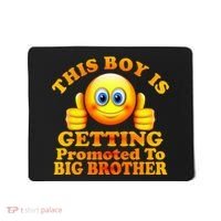This Boy is Getting Promoted To Big Brother Smiley Emoji Mousepad thumb 0