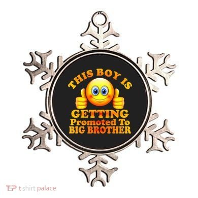 This Boy is Getting Promoted To Big Brother Smiley Emoji Ornament