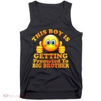 This Boy is Getting Promoted To Big Brother Smiley Emoji Tank Top thumb 0