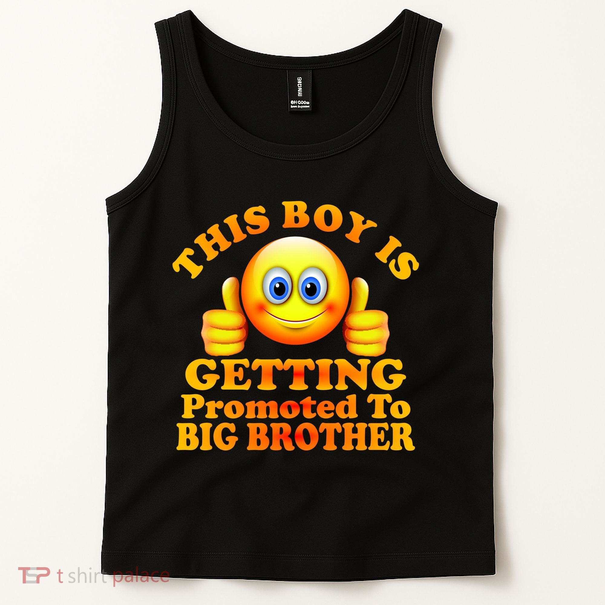 This Boy is Getting Promoted To Big Brother Smiley Emoji Tank Top