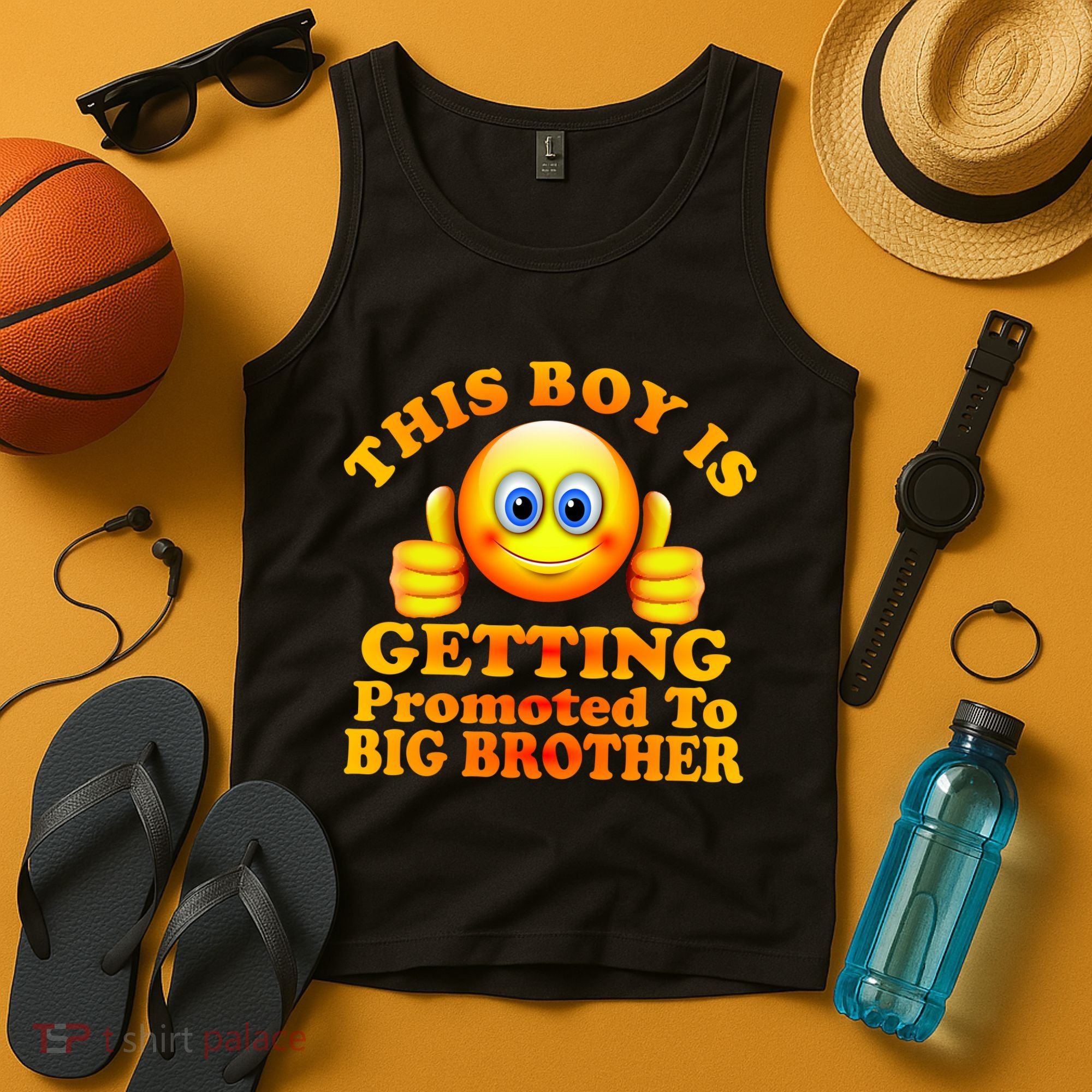 This Boy is Getting Promoted To Big Brother Smiley Emoji Tank Top